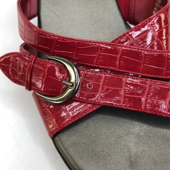 Cabin Creek Red Strappy Slip-On Sandals - Picture 8 of 8